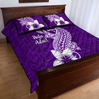 Hafa Adai Guam Quilt Bed Set Polynesian Floral Purple Pattern LT01 - Polynesian Pride