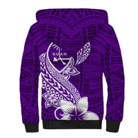 Hafa Adai Guam Sherpa Hoodie Polynesian Floral Purple Pattern LT01 - Polynesian Pride