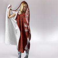 Hafa Adai Guam Hooded Blanket Polynesian Floral Red Pattern LT01 - Polynesian Pride