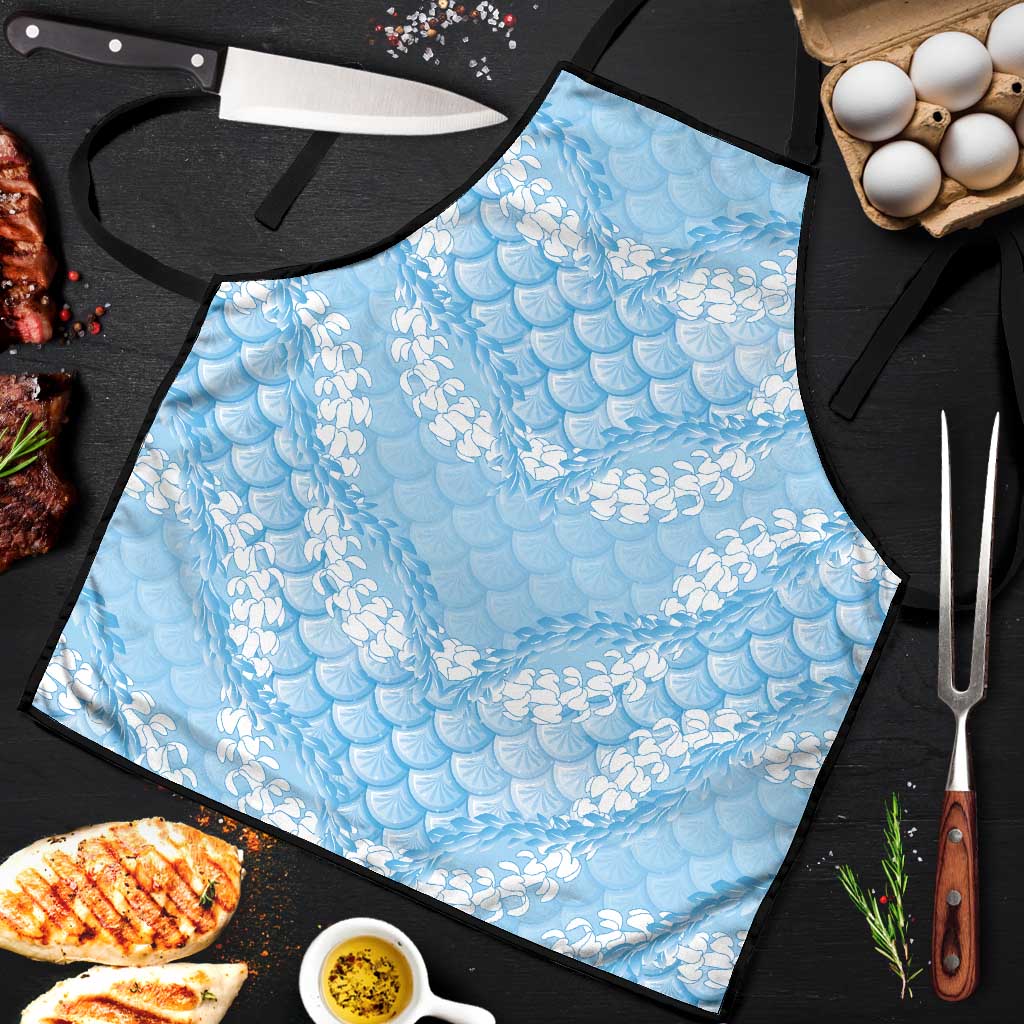 Baby Blue Mermaid Puakenikeni Maile Lei Apron