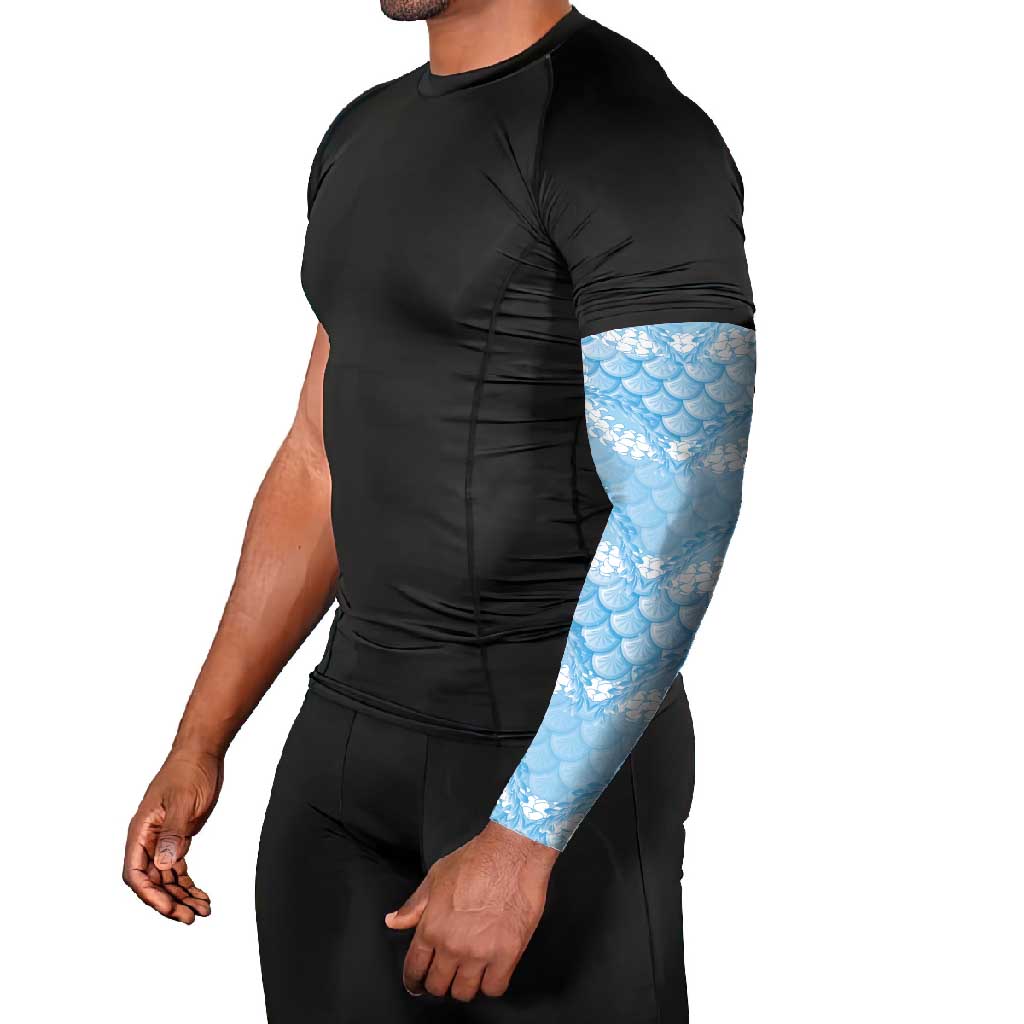 Baby Blue Mermaid Puakenikeni Maile Lei Arm Sleeves