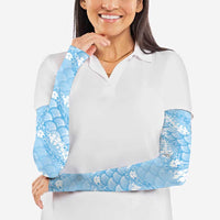 Baby Blue Mermaid Puakenikeni Maile Lei Arm Sleeves