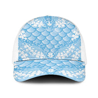Baby Blue Mermaid Puakenikeni Maile Lei Baseball Net Cap
