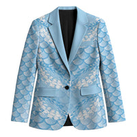 Baby Blue Mermaid Puakenikeni Maile Lei Blazer