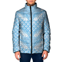 Baby Blue Mermaid Puakenikeni Maile Lei Padded Jacket