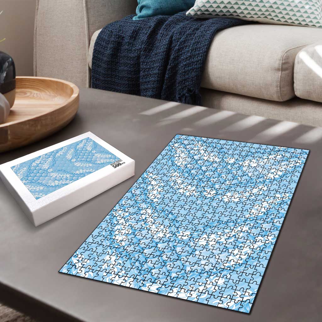 Baby Blue Mermaid Puakenikeni Maile Lei Puzzle