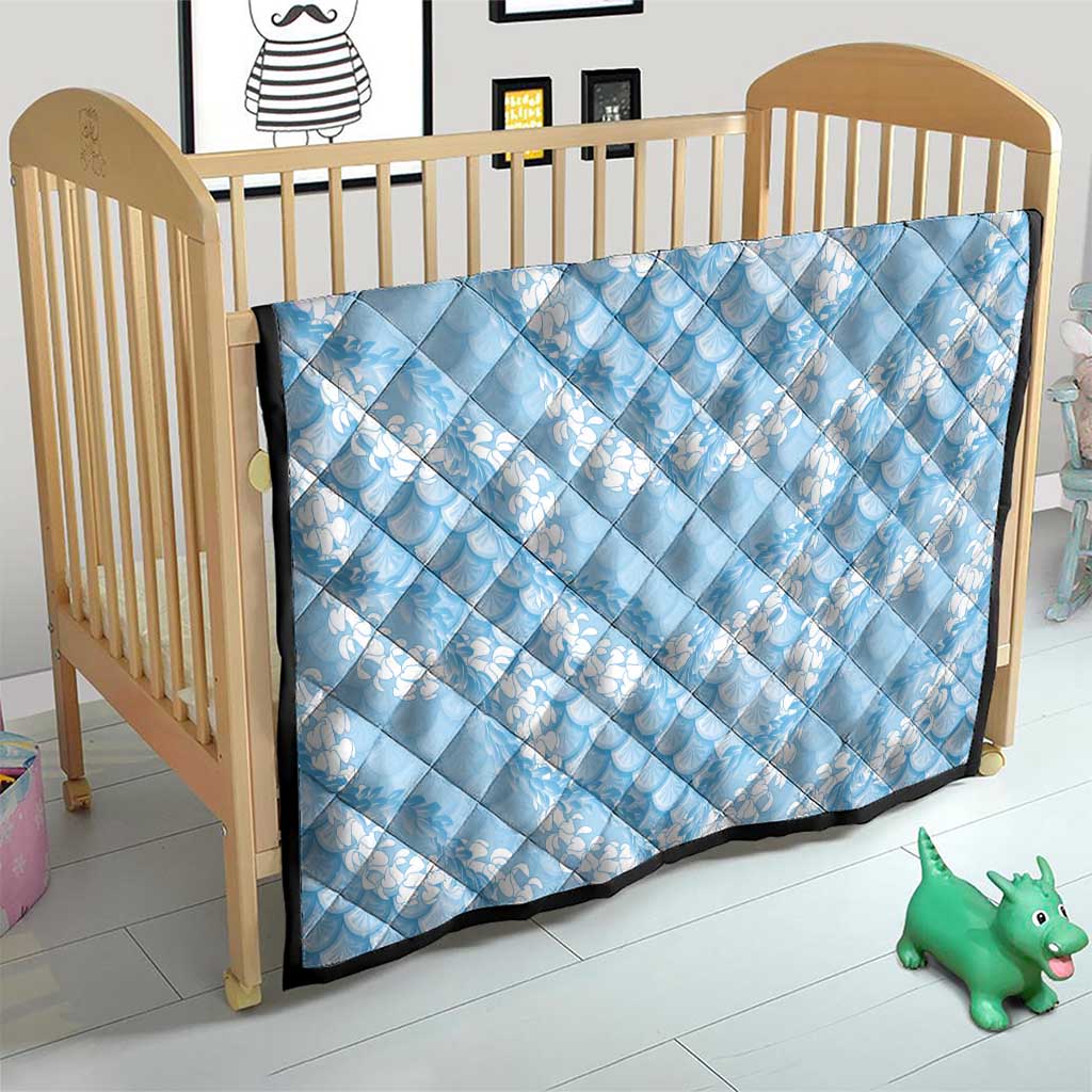 Baby Blue Mermaid Puakenikeni Maile Lei Quilt