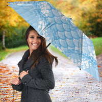 Baby Blue Mermaid Puakenikeni Maile Lei Umbrella