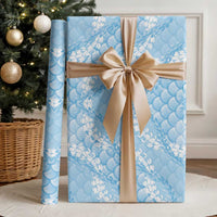 Baby Blue Mermaid Puakenikeni Maile Lei Wrapping Paper