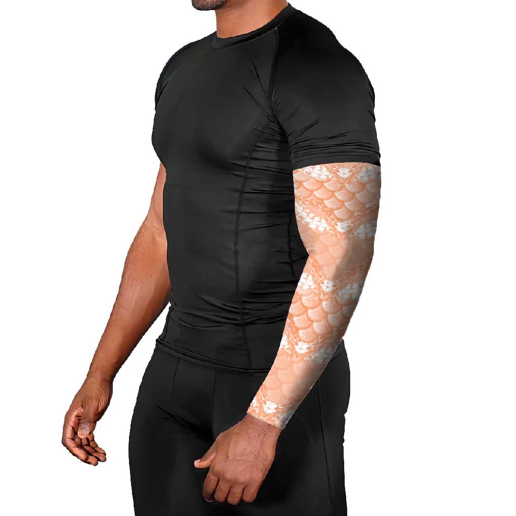 Apricot Mermaid Puakenikeni Maile Lei Arm Sleeves