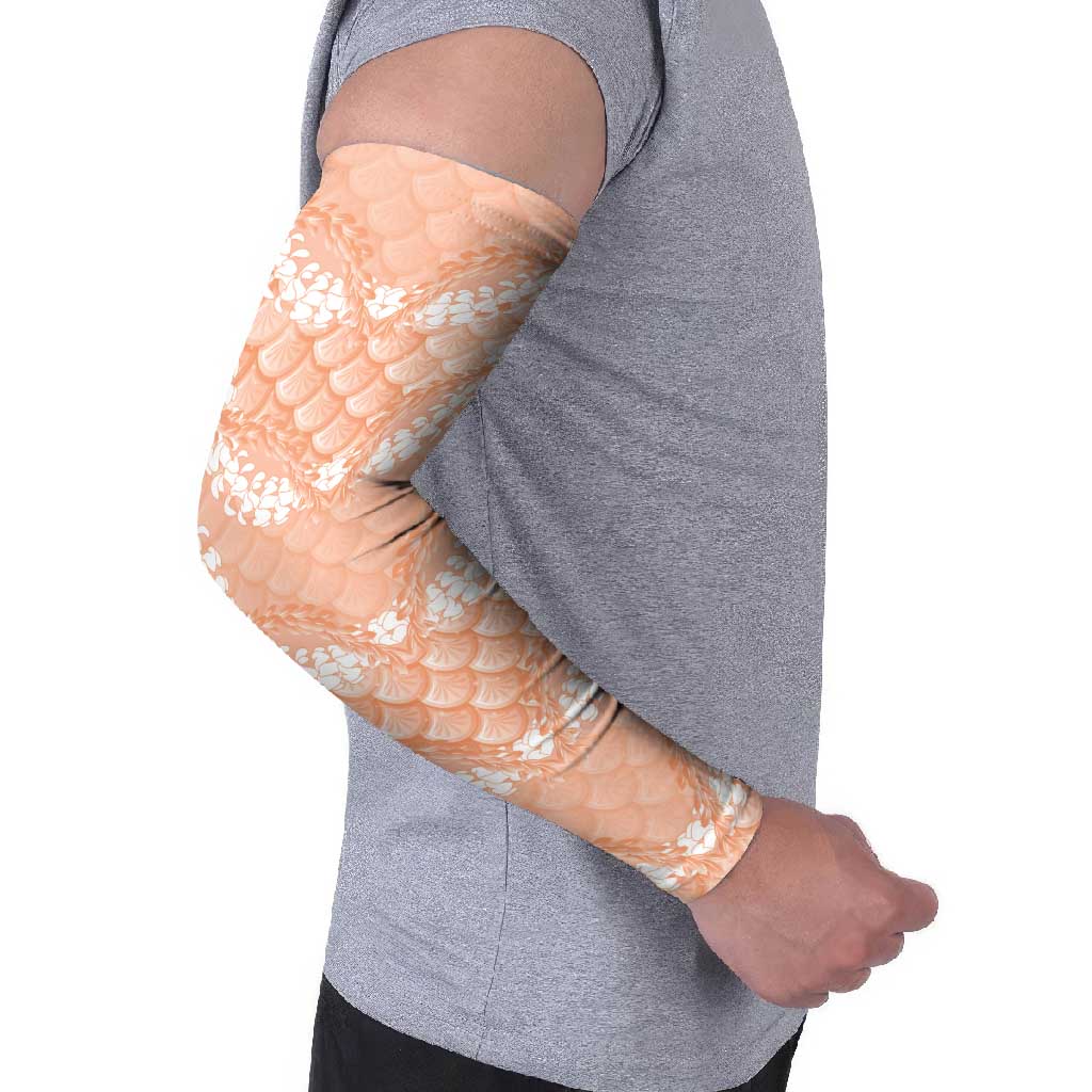 Apricot Mermaid Puakenikeni Maile Lei Arm Sleeves