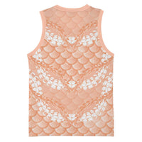Apricot Mermaid Puakenikeni Maile Lei Basketball Jersey LT01 - Polynesian Pride