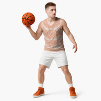 Apricot Mermaid Puakenikeni Maile Lei Basketball Jersey LT01 - Polynesian Pride