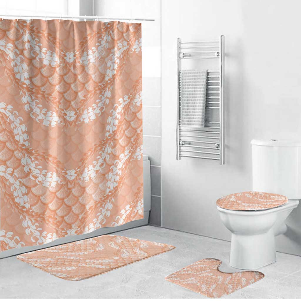 Apricot Mermaid Puakenikeni Maile Lei Bathroom Set