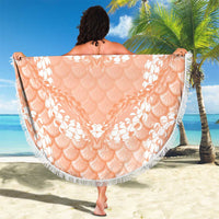 Apricot Mermaid Puakenikeni Maile Lei Beach Blanket