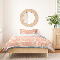 Apricot Mermaid Puakenikeni Maile Lei Bedding Set