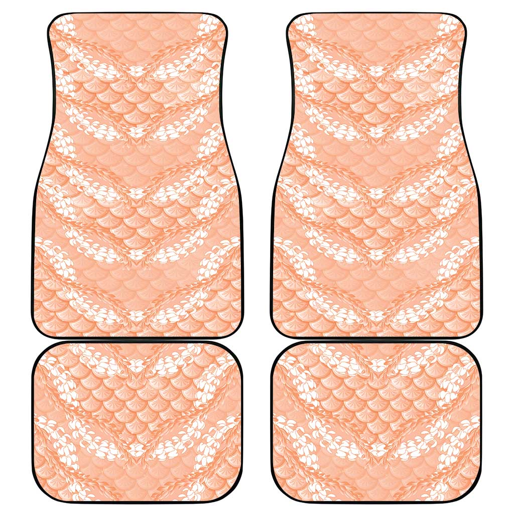 Apricot Mermaid Puakenikeni Maile Lei Car Mats