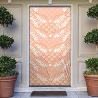 Apricot Mermaid Puakenikeni Maile Lei Door Cover LT01 Apricot - Polynesian Pride