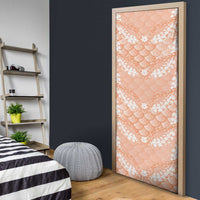 Apricot Mermaid Puakenikeni Maile Lei Door Cover LT01 - Polynesian Pride
