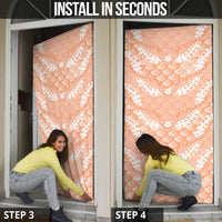 Apricot Mermaid Puakenikeni Maile Lei Door Cover LT01 - Polynesian Pride