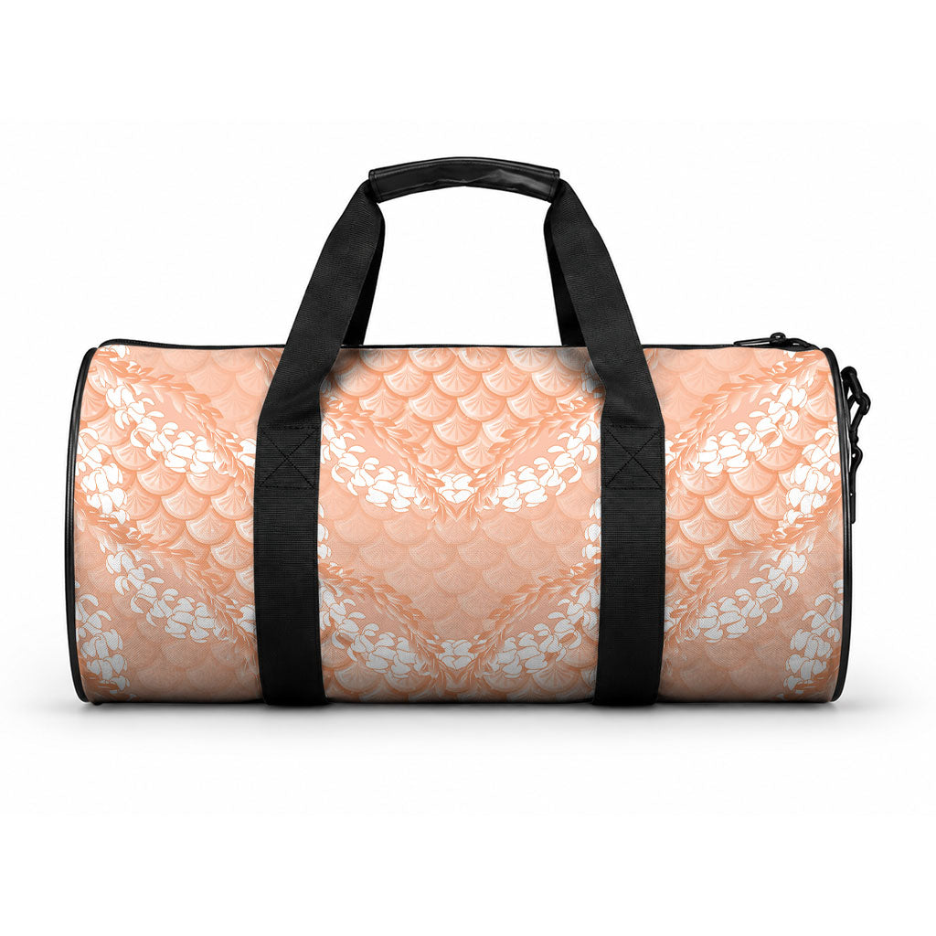 Apricot Mermaid Puakenikeni Maile Lei Duffle Bag LT01 One size Apricot - Polynesian Pride