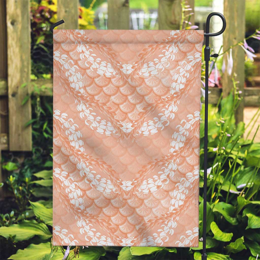Apricot Mermaid Puakenikeni Maile Lei Garden Flag
