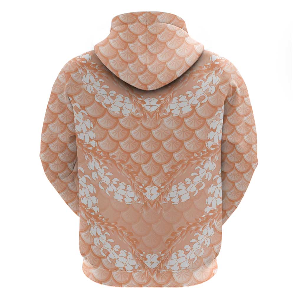 Apricot Mermaid Puakenikeni Maile Lei Hoodie