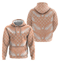 Apricot Mermaid Puakenikeni Maile Lei Hoodie