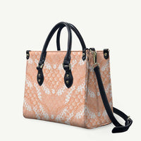 Apricot Mermaid Puakenikeni Maile Lei Leather Bag