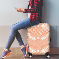 Apricot Mermaid Puakenikeni Maile Lei Luggage Cover