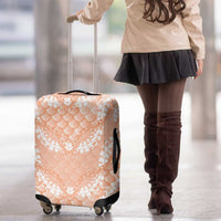 Apricot Mermaid Puakenikeni Maile Lei Luggage Cover