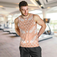 Apricot Mermaid Puakenikeni Maile Lei Men Tank Top