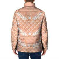 Apricot Mermaid Puakenikeni Maile Lei Padded Jacket