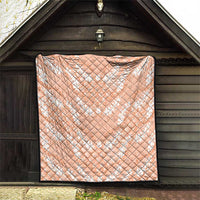 Apricot Mermaid Puakenikeni Maile Lei Quilt