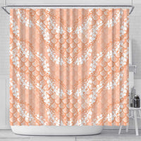 Apricot Mermaid Puakenikeni Maile Lei Shower Curtain LT01 - Polynesian Pride