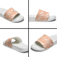 Apricot Mermaid Puakenikeni Maile Lei Slide Sandals