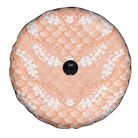 Apricot Mermaid Puakenikeni Maile Lei Spare Tire Cover