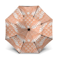 Apricot Mermaid Puakenikeni Maile Lei Umbrella