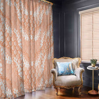 Apricot Mermaid Puakenikeni Maile Lei Window Curtain