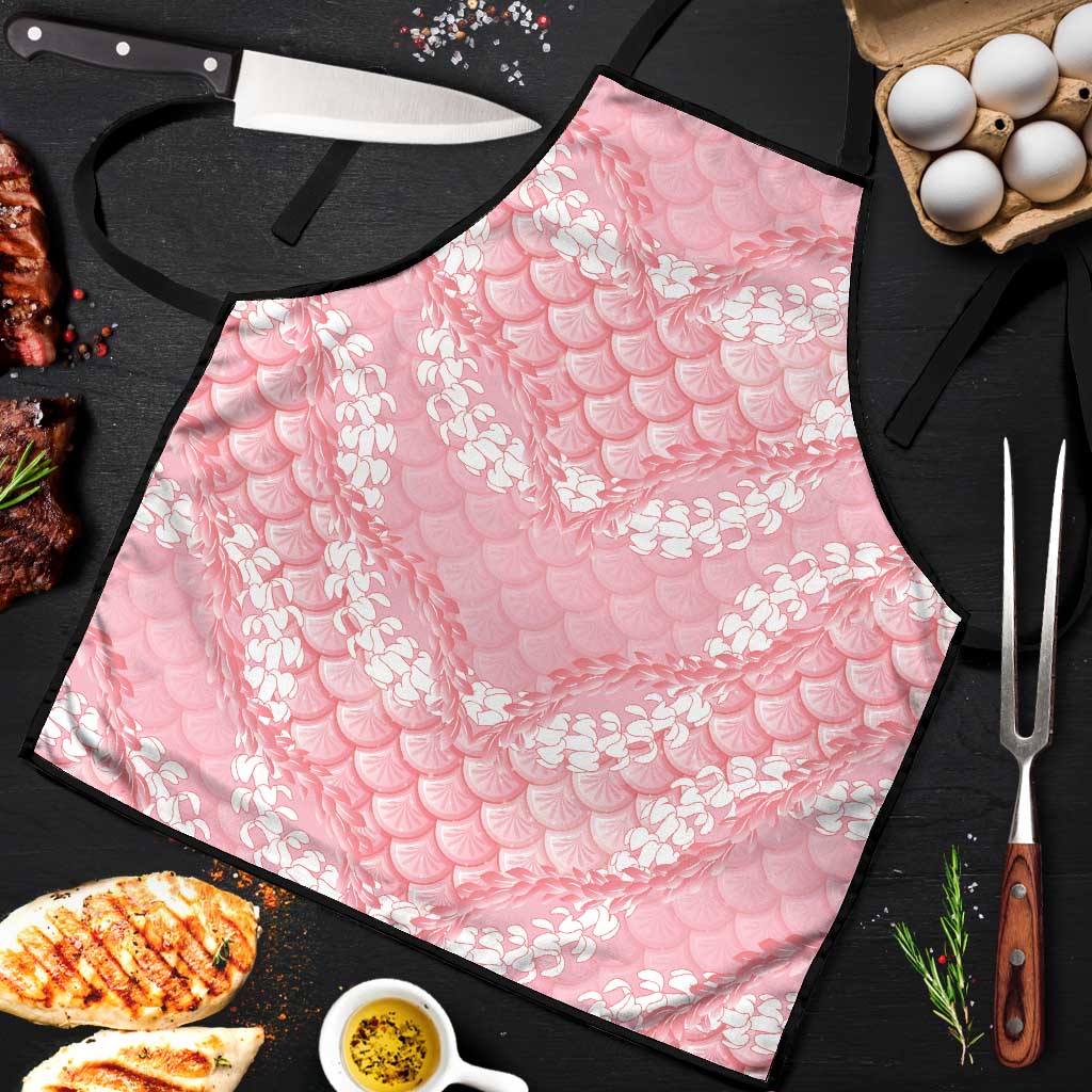 Soft Pink Mermaid Puakenikeni Maile Lei Apron