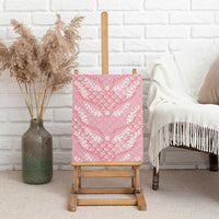 Soft Pink Mermaid Puakenikeni Maile Lei Canvas Wall Art