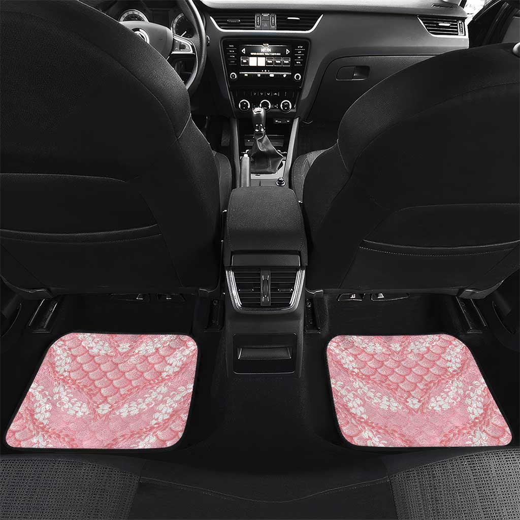 Soft Pink Mermaid Puakenikeni Maile Lei Car Mats
