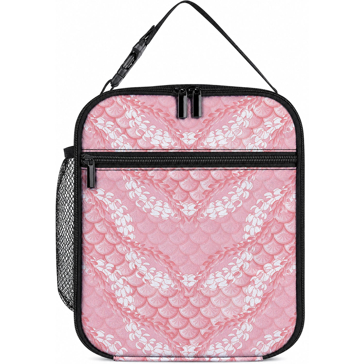 Soft Pink Mermaid Puakenikeni Maile Lei Lunch Bag