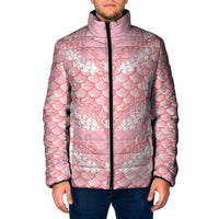 Soft Pink Mermaid Puakenikeni Maile Lei Padded Jacket