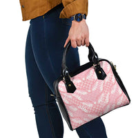 Soft Pink Mermaid Puakenikeni Maile Lei Shoulder Handbag