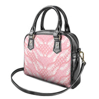 Soft Pink Mermaid Puakenikeni Maile Lei Shoulder Handbag