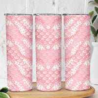 Soft Pink Mermaid Puakenikeni Maile Lei Skinny Tumbler