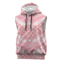 Soft Pink Mermaid Puakenikeni Maile Lei Sleeveless Hoodie