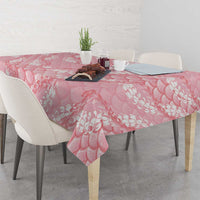 Soft Pink Mermaid Puakenikeni Maile Lei Tablecloth