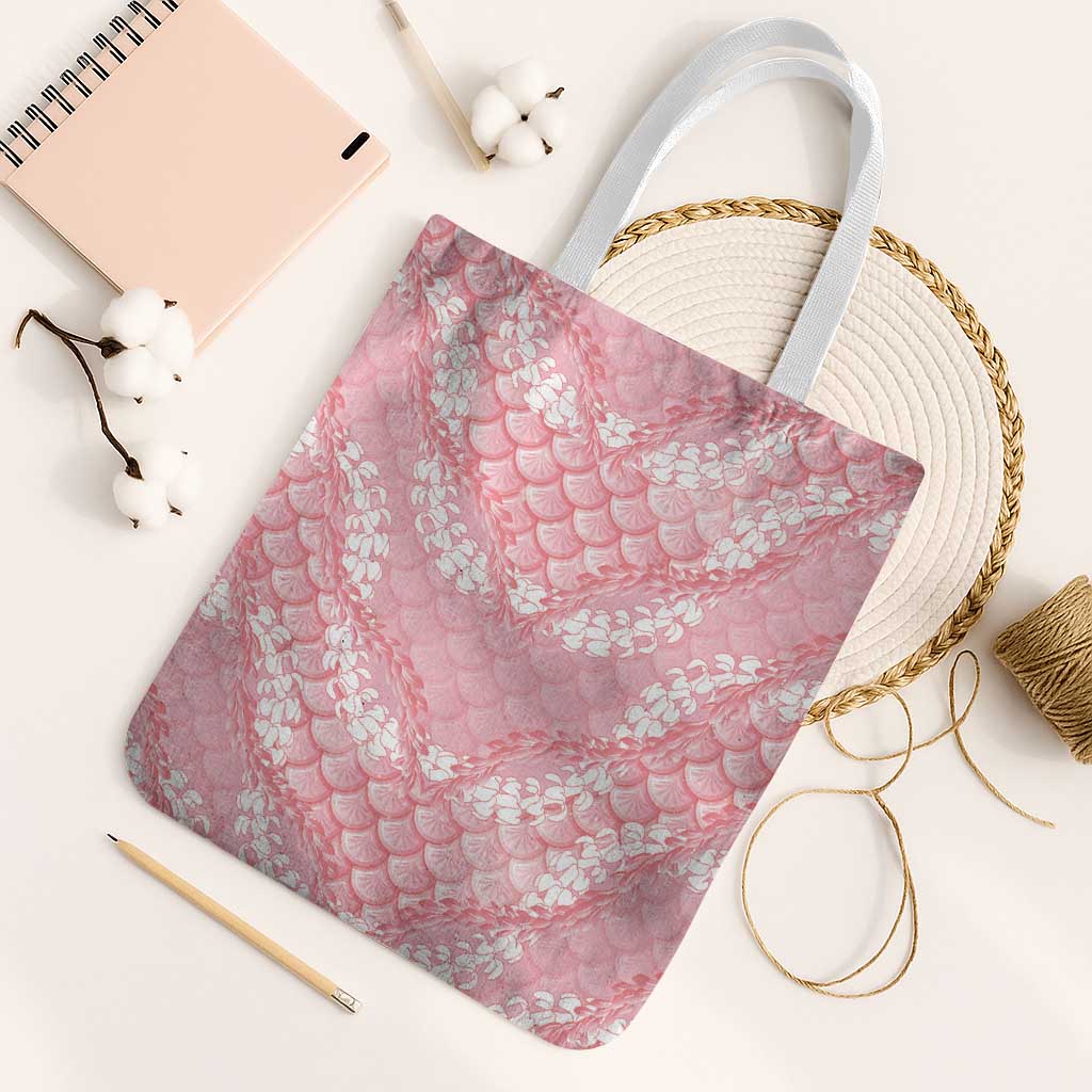 Soft Pink Mermaid Puakenikeni Maile Lei Tote Bag